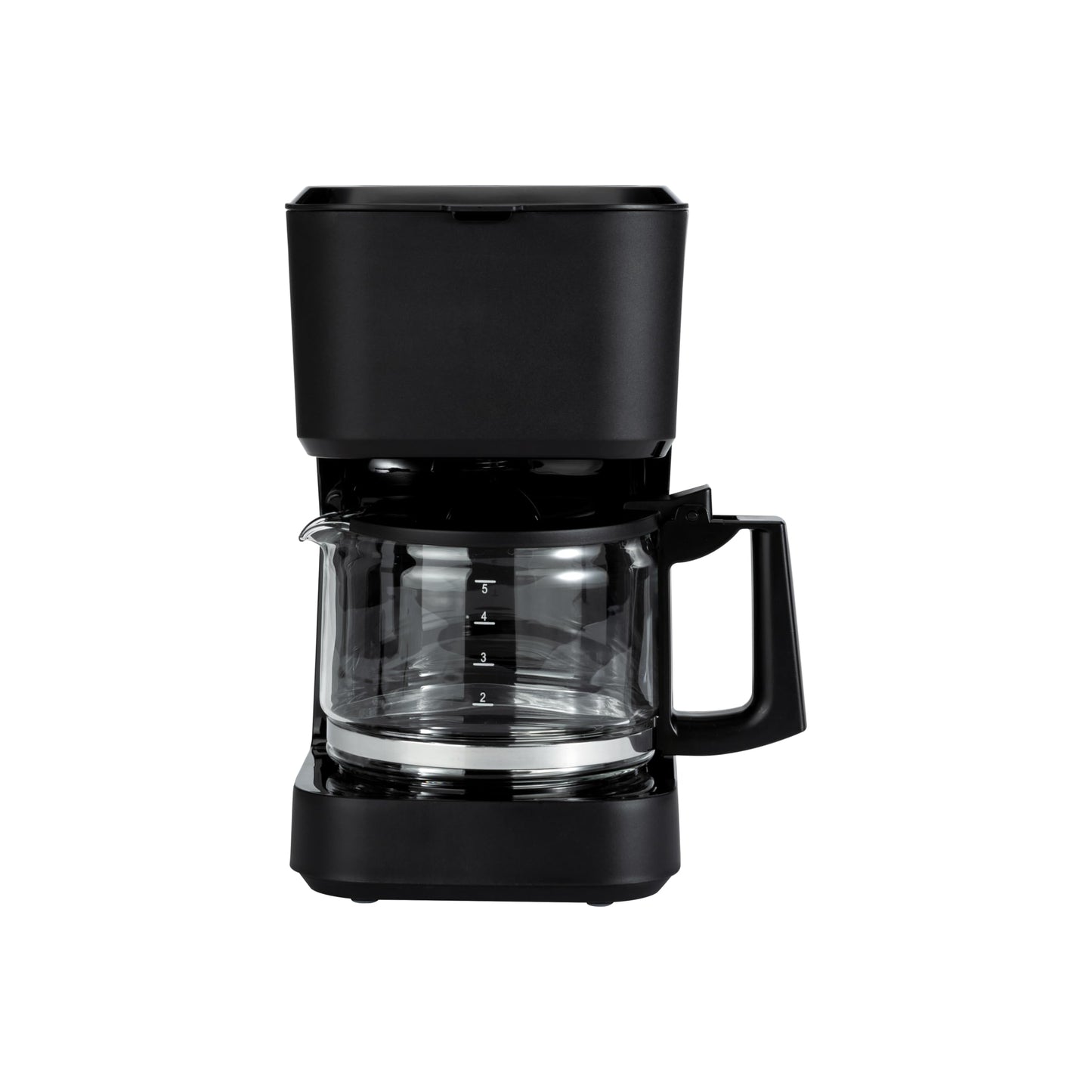 Amazon Basics 12 Cup Drip Coffee Maker, Coffee Machine with Glass Coffee Pot (1.9 Qt), Auto Shut-off, Auto Pause, Removable Filter Basket, Black & Silver