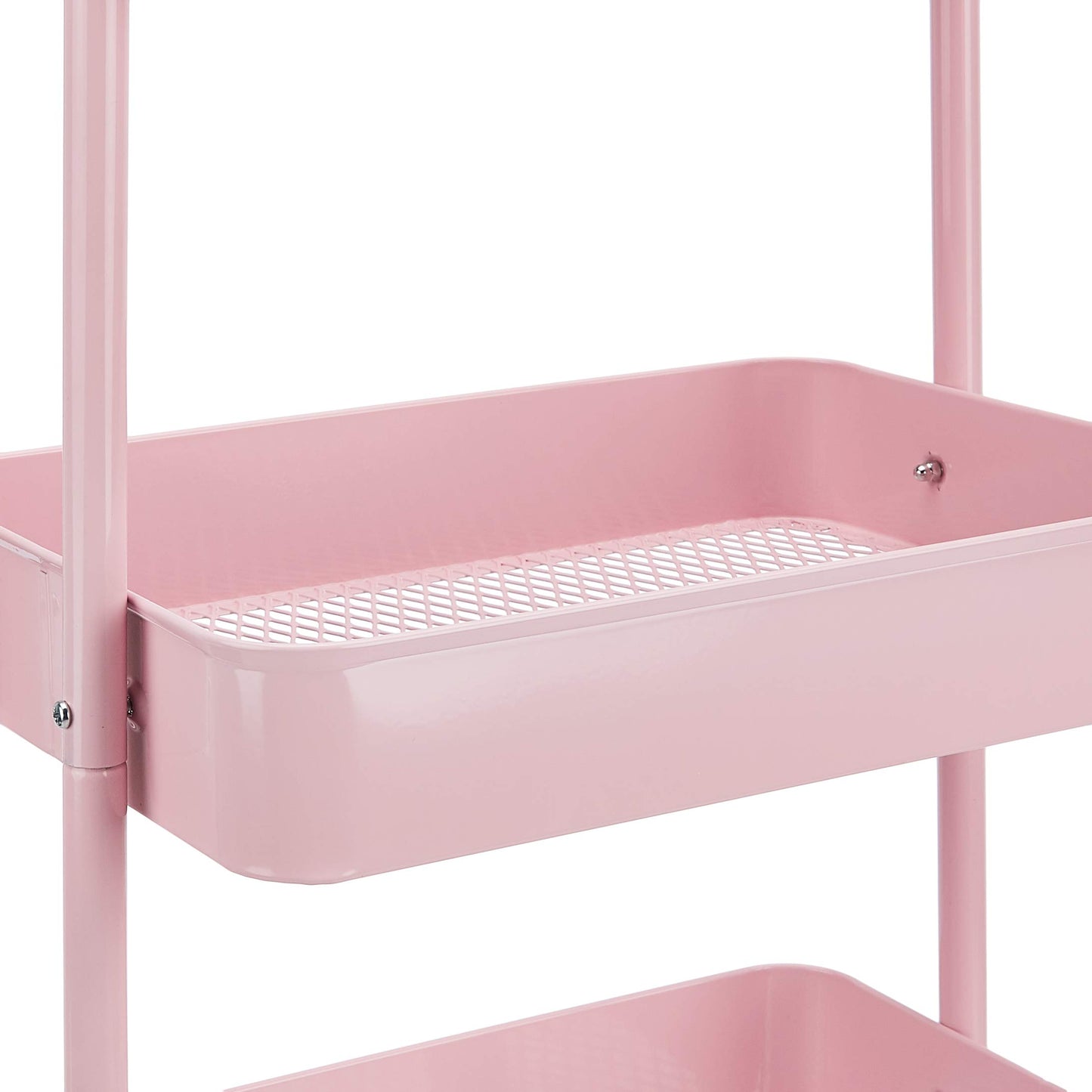 Amazon Basics 3-Tier Rolling Utility or Kitchen Cart, Lockable Wheels, Multifunctional Storage, White
