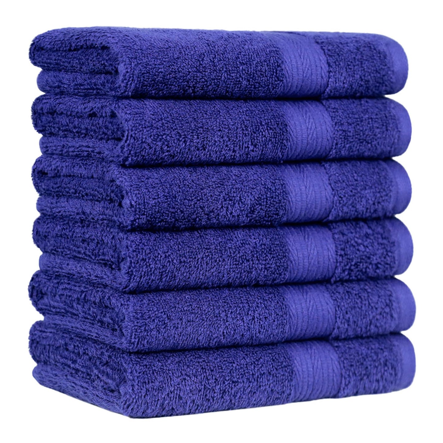 Amazon Basics Soft Bath Towels set , Absorbent Fade Resistant 100% Cotton washcloths 6 Pieces (12" x 12"), Perfect face towels, fingertip towels, Crimson