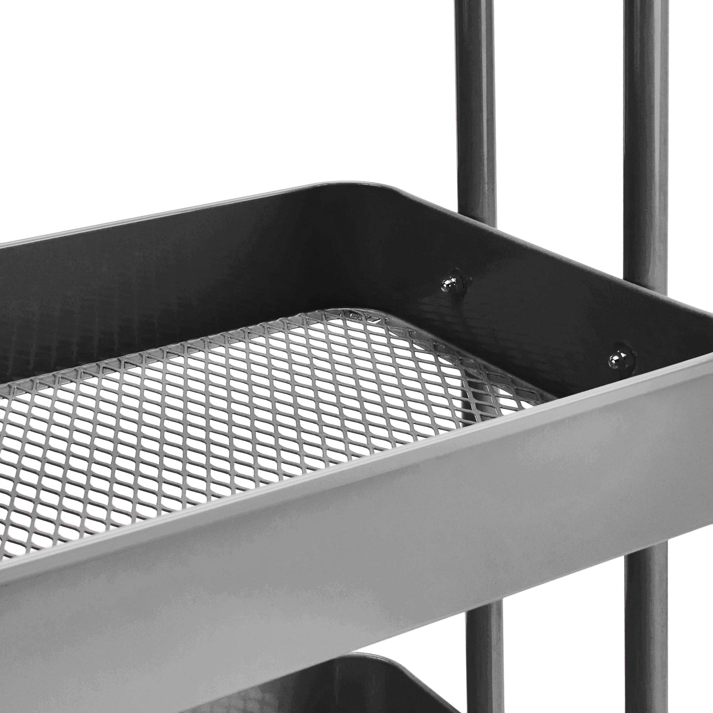 Amazon Basics 3-Tier Rolling Utility or Kitchen Cart, Lockable Wheels, Multifunctional Storage, White
