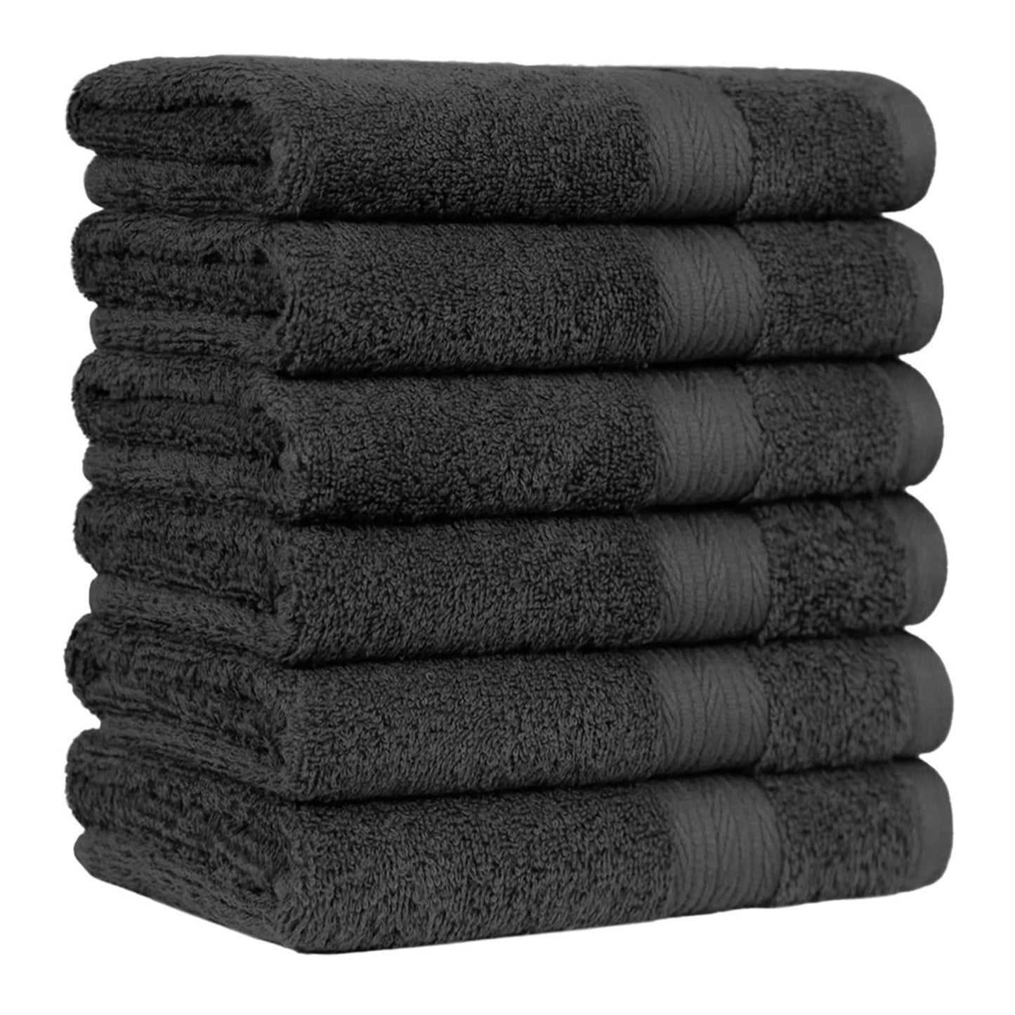 Amazon Basics Soft Bath Towels set , Absorbent Fade Resistant 100% Cotton washcloths 6 Pieces (12" x 12"), Perfect face towels, fingertip towels, Crimson