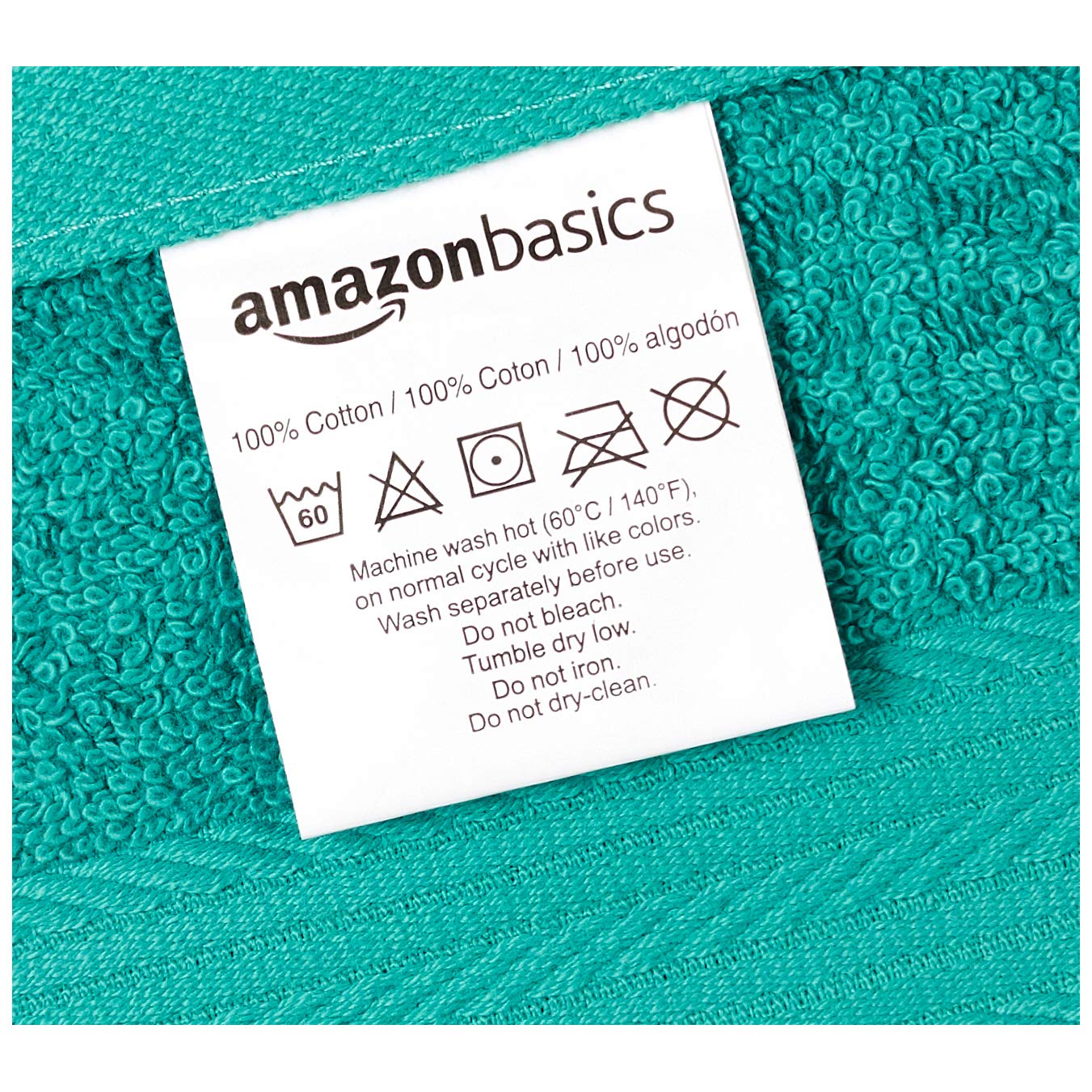 Amazon Basics Soft Bath Towels set , Absorbent Fade Resistant 100% Cotton washcloths 6 Pieces (12" x 12"), Perfect face towels, fingertip towels, Crimson