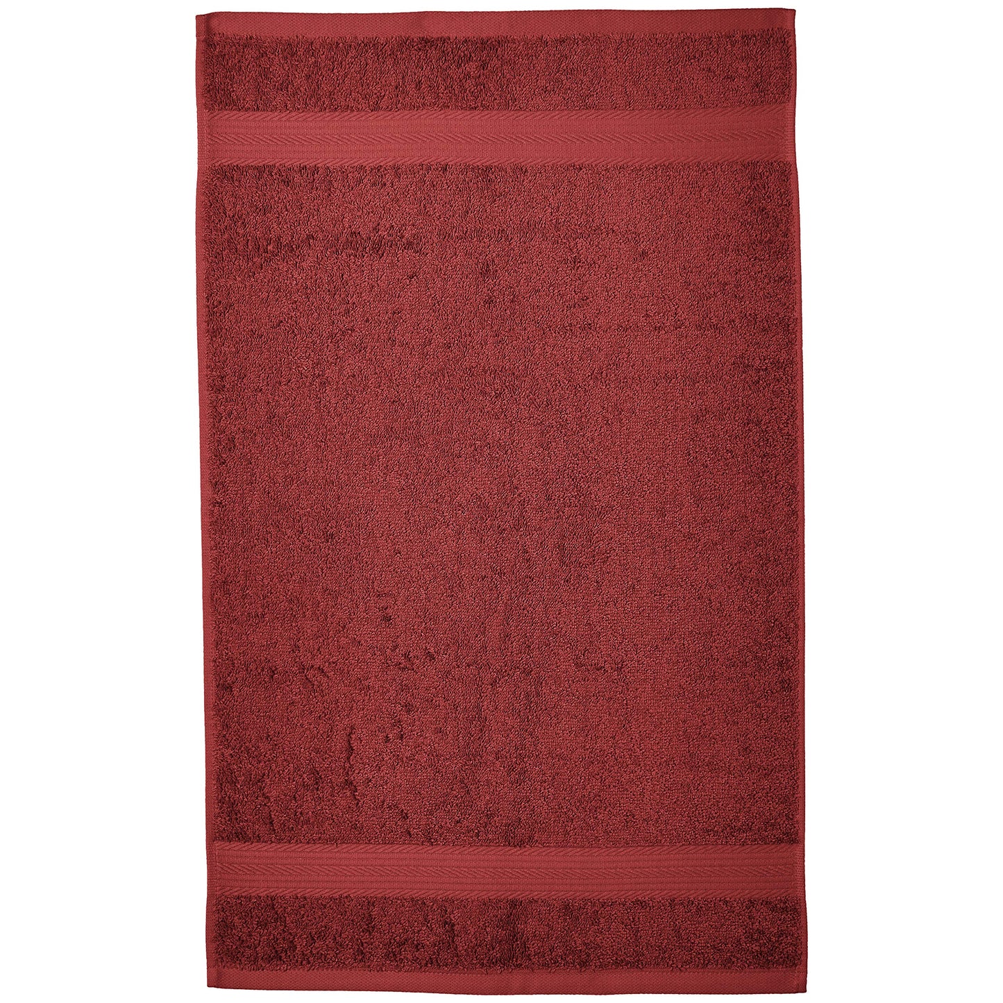 Amazon Basics Soft Bath Towels set , Absorbent Fade Resistant 100% Cotton washcloths 6 Pieces (12" x 12"), Perfect face towels, fingertip towels, Crimson