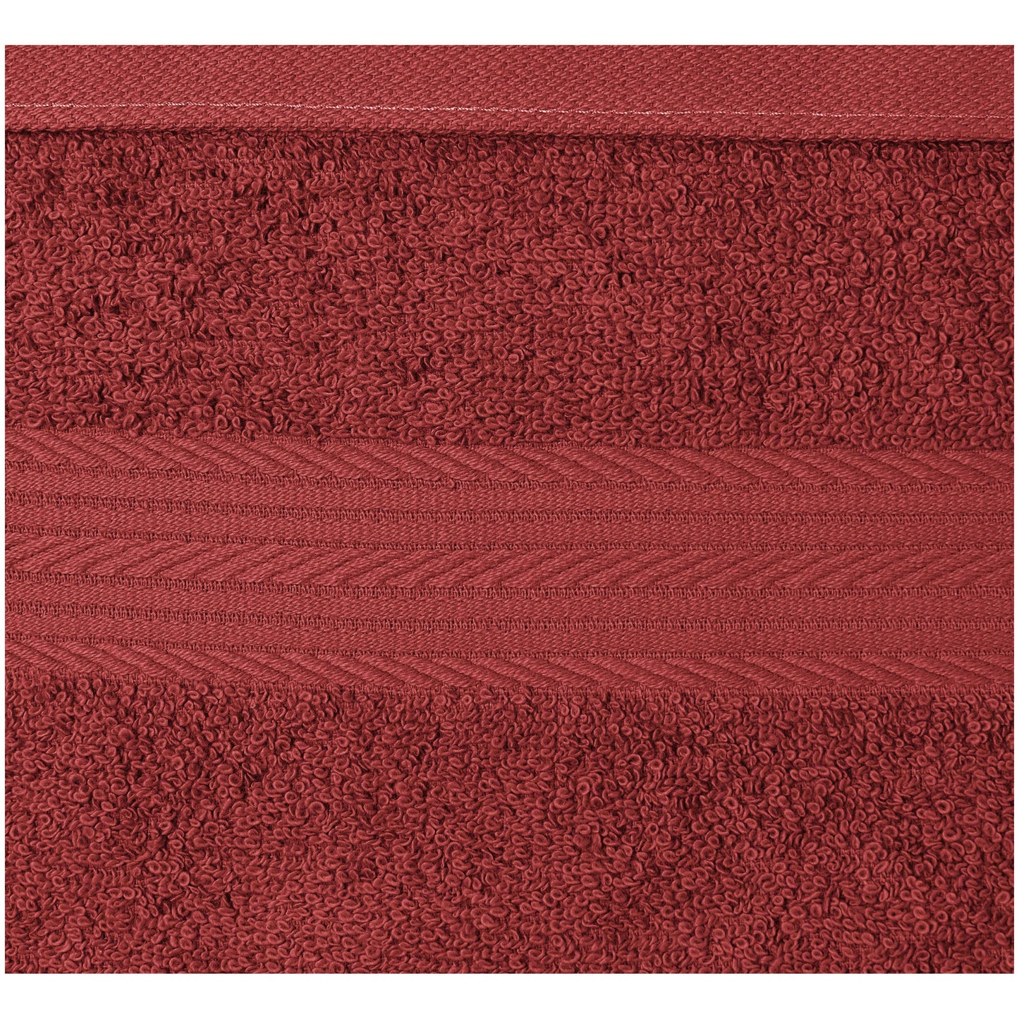 Amazon Basics Soft Bath Towels set , Absorbent Fade Resistant 100% Cotton washcloths 6 Pieces (12" x 12"), Perfect face towels, fingertip towels, Crimson