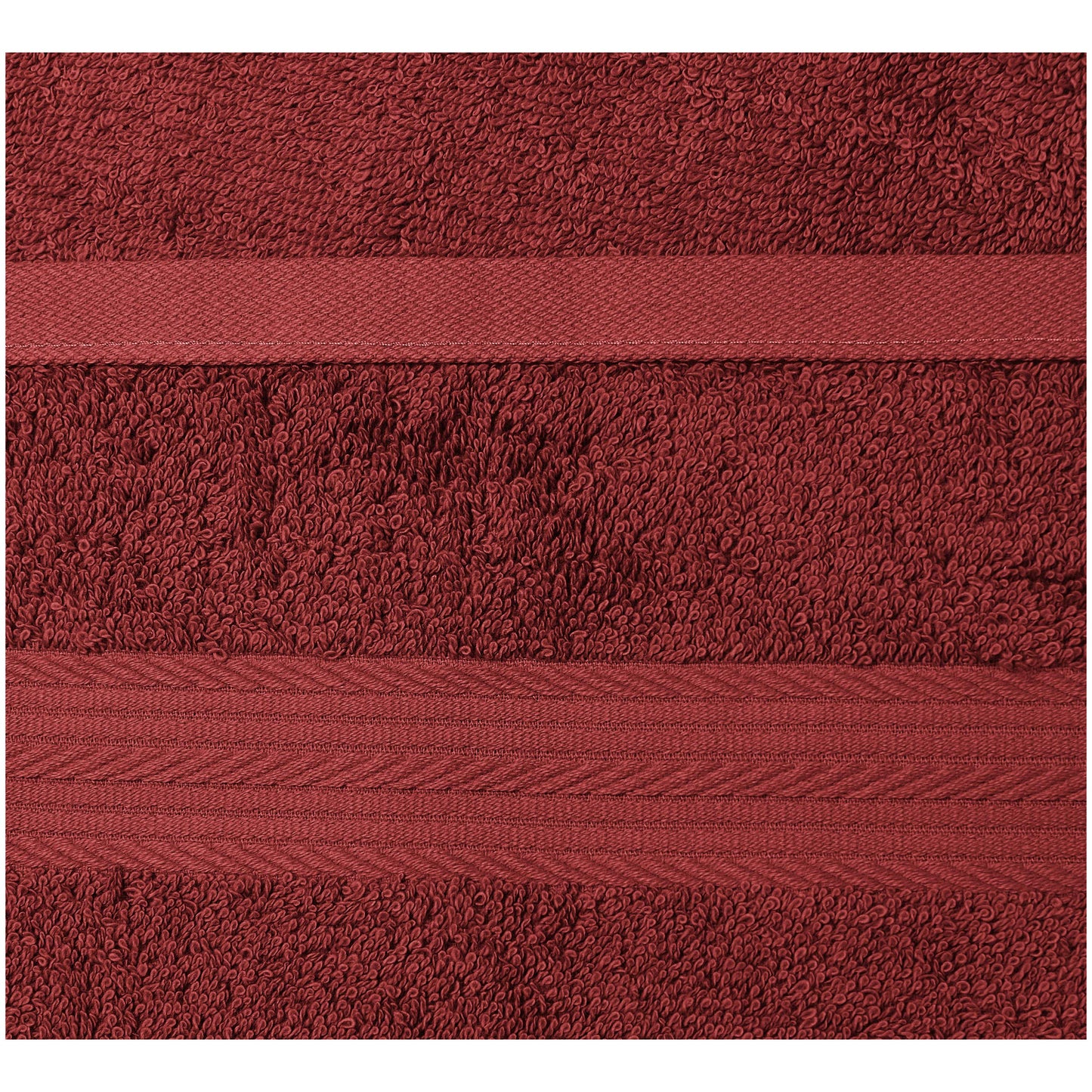 Amazon Basics Soft Bath Towels set , Absorbent Fade Resistant 100% Cotton washcloths 6 Pieces (12" x 12"), Perfect face towels, fingertip towels, Crimson