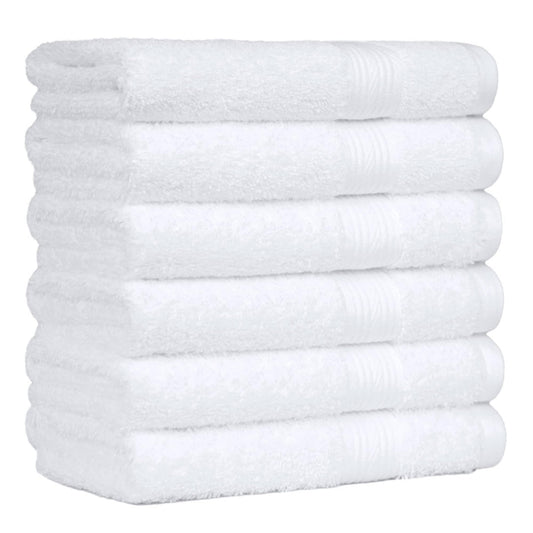 Amazon Basics Soft Bath Towels set , Absorbent Fade Resistant 100% Cotton washcloths 6 Pieces (12" x 12"), Perfect face towels, fingertip towels, Crimson